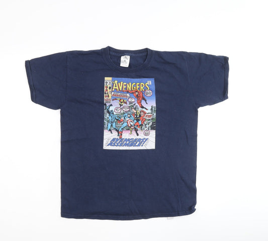 Disney Womens Multicoloured 100% Cotton Basic T-Shirt Size XL Crew Neck - Avengers