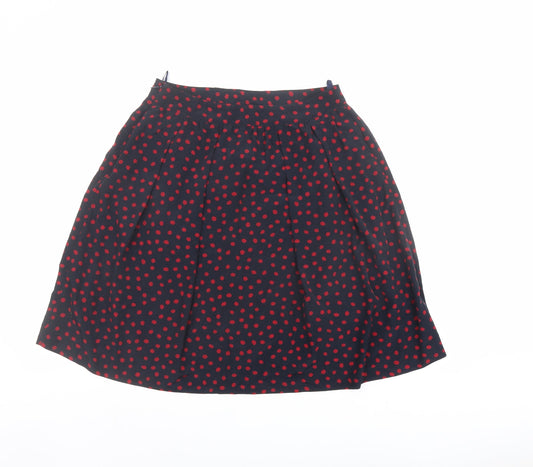 Comme CA ISM Womens Blue Geometric Polyester Tulip Skirt Size L Zip