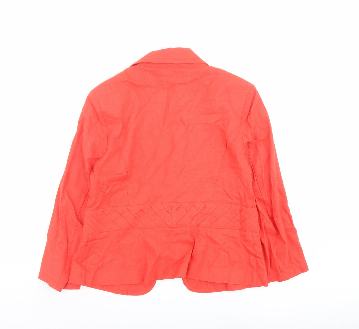 Marks and Spencer Womens Red Jacket Blazer Size 12 Hook & Eye