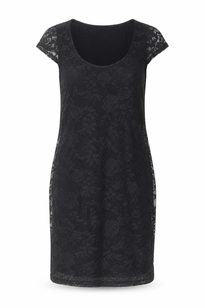 Dorothy Perkins Womens Black Polyester Shift Size 10 Round Neck Pullover