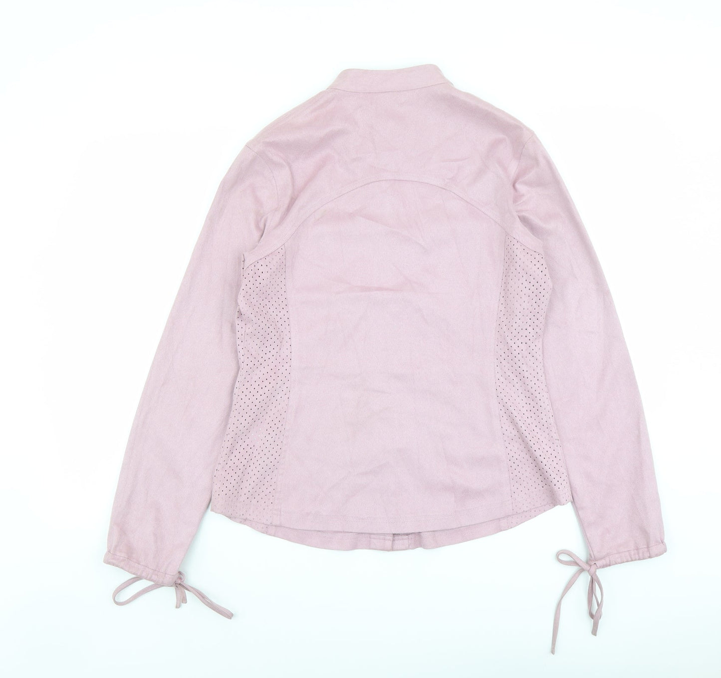 NEXT Womens Pink Polyester Basic Button-Up Size 14 Mock Neck