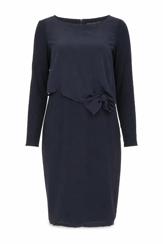 Mint Velvet Womens Blue Polyester Pencil Dress Size 10 Boat Neck Zip