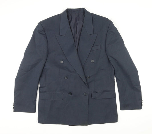 Burton Mens Blue Polyester Jacket Suit Jacket Size 40 Regular