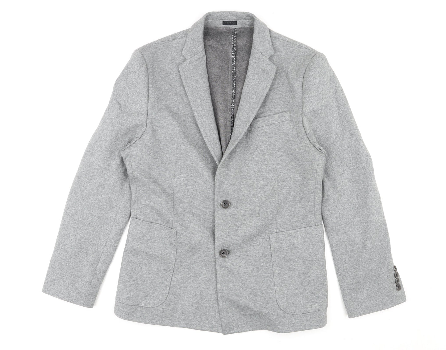 J.Ferrar Mens Grey Cotton Jacket Blazer Size M Regular