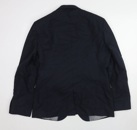 NEXT Mens Blue Polyester Jacket Suit Jacket Size 42 Regular