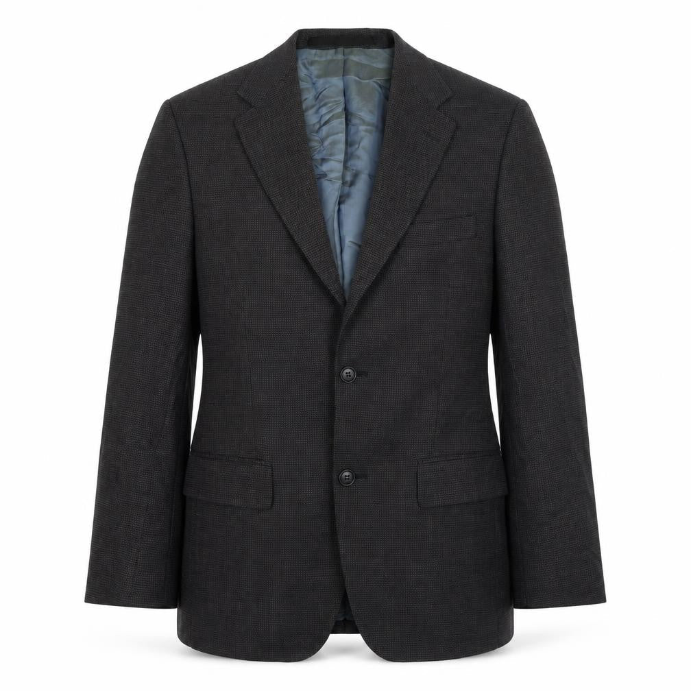 Marks and Spencer Mens Black Geometric Wool Jacket Suit Jacket Size 36 Regular