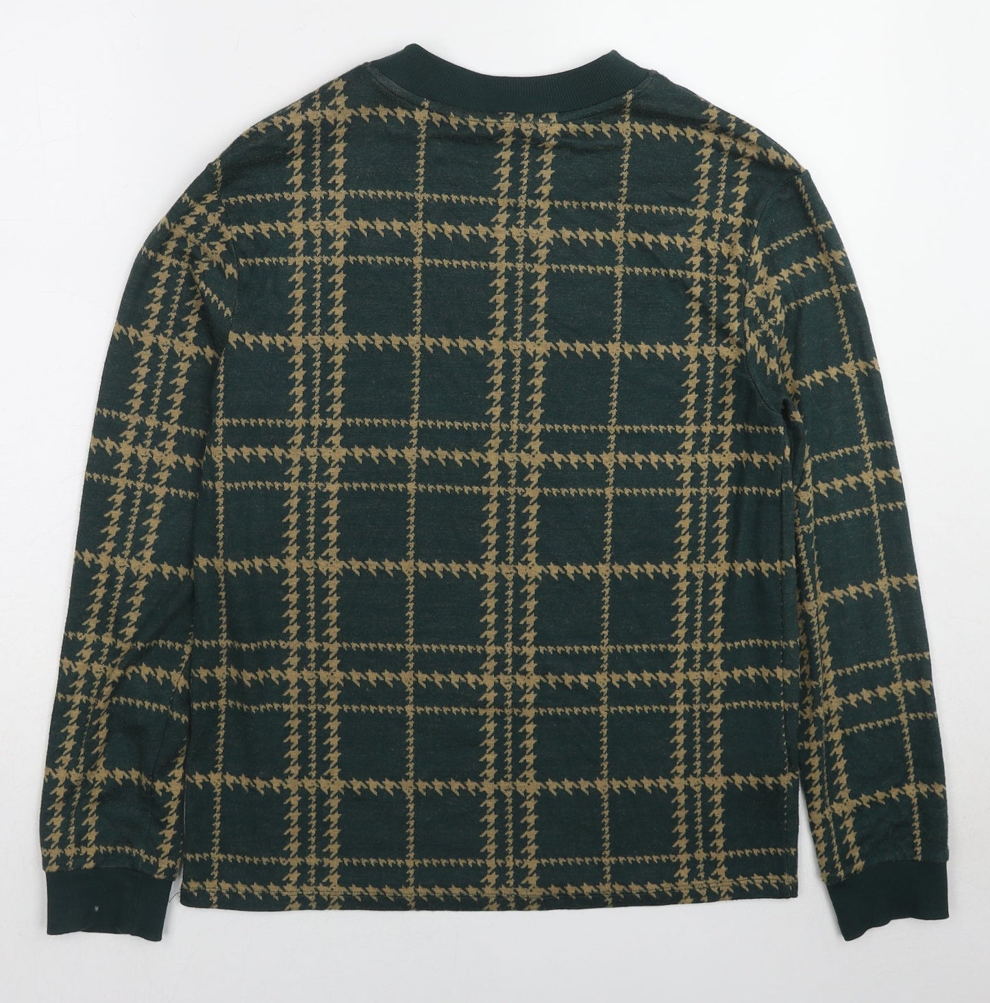 NEXT Womens Green Plaid Viscose Pullover Sweatshirt Size 10 Pullover