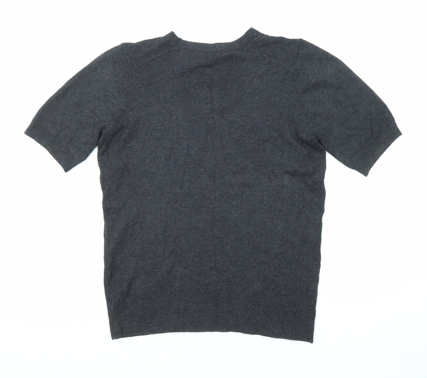 Zara Womens Grey Round Neck Acrylic Pullover Jumper Size M
