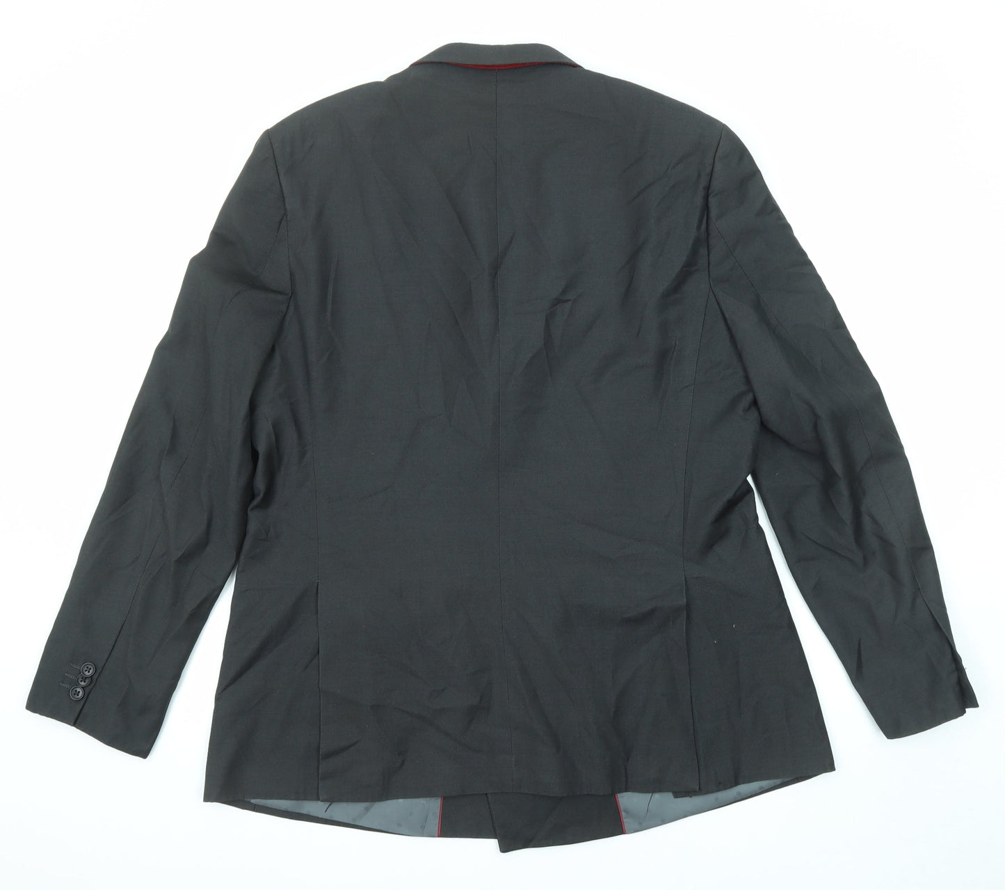 Red Herring Mens Grey Polyester Jacket Suit Jacket Size 44 Regular