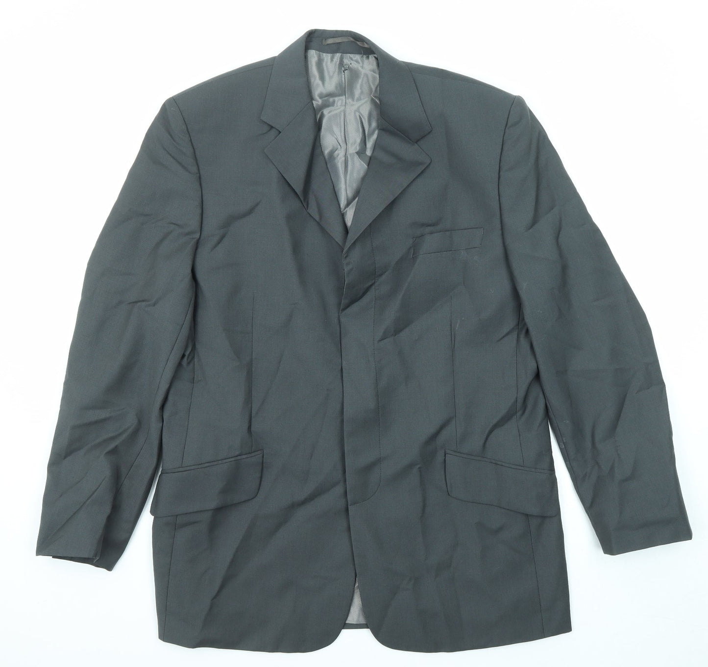 NEXT Mens Grey Wool Jacket Suit Jacket Size 42 Regular