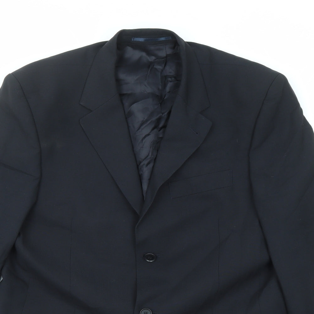 NEXT Mens Black Wool Jacket Suit Jacket Size 40 Regular