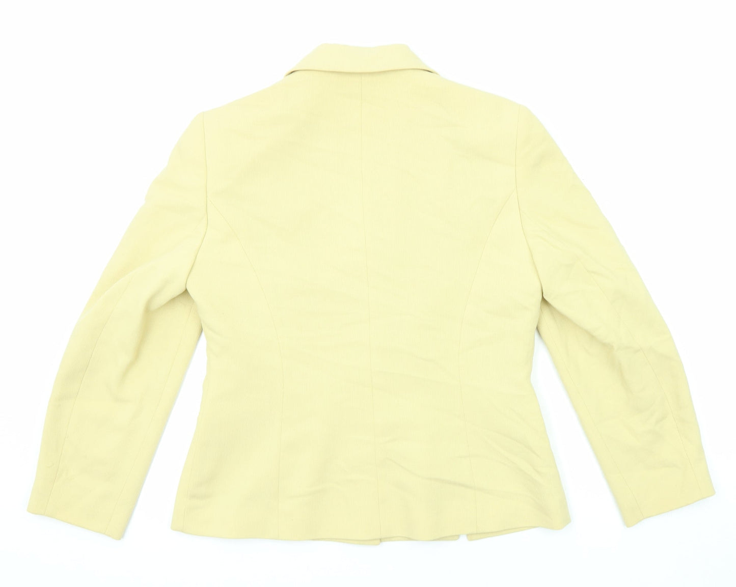 Anne Brooks Womens Yellow Jacket Blazer Size 12 Button