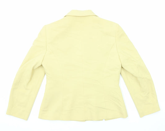 Anne Brooks Womens Yellow Jacket Blazer Size 12 Button