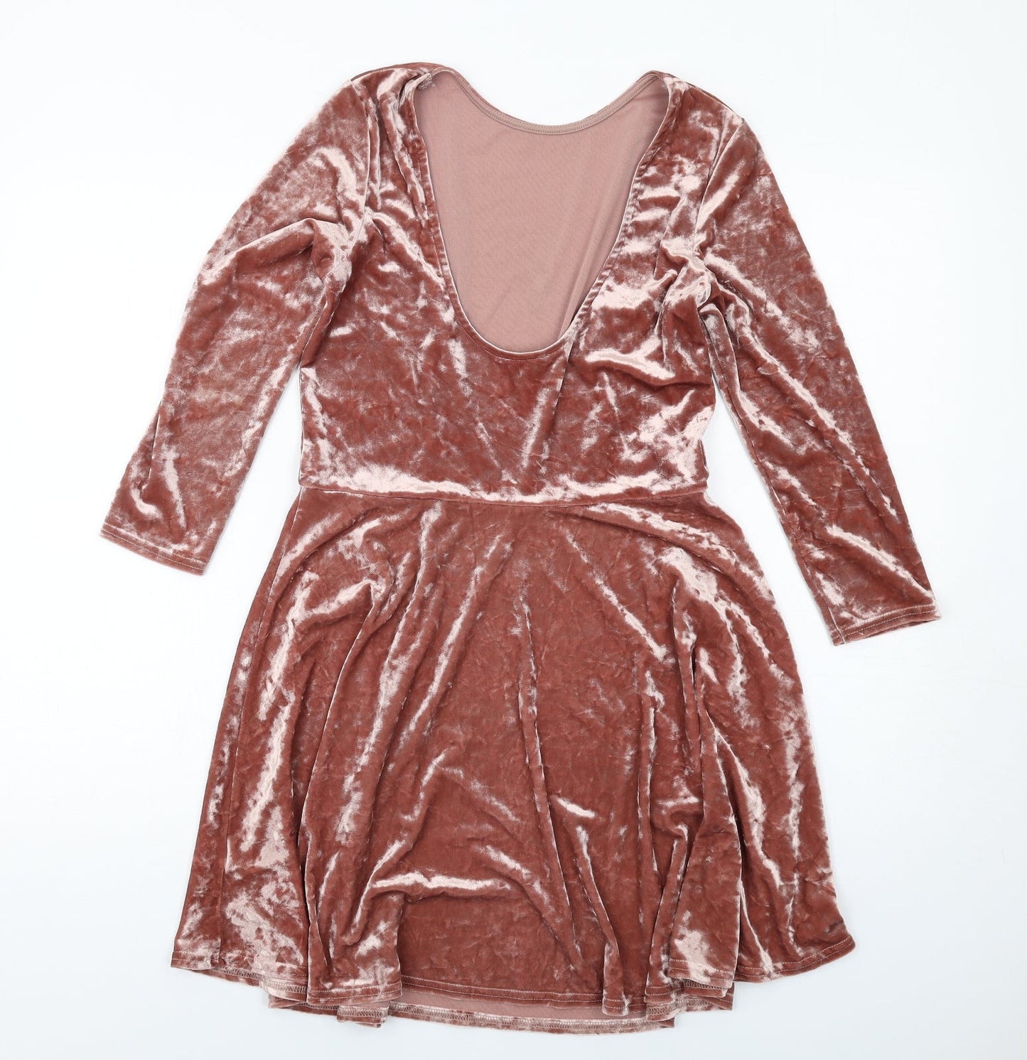 Topshop Womens Pink Polyester A-Line Size 10 Round Neck Pullover