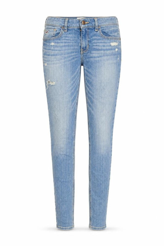 Hollister Womens Blue Cotton Skinny Jeans Size 28 in L31 in Regular Zip