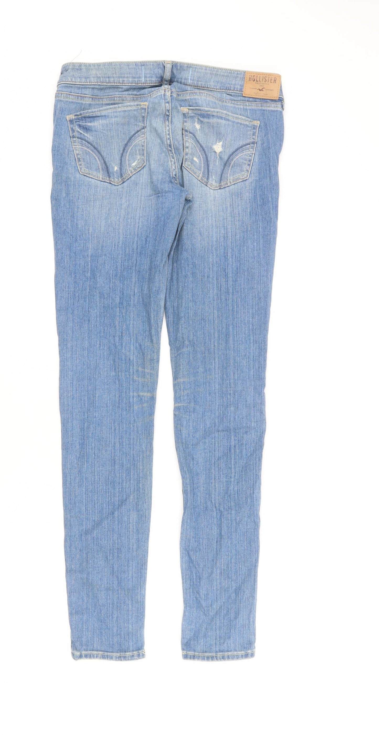 Hollister Womens Blue Cotton Skinny Jeans Size 28 in L31 in Regular Zip
