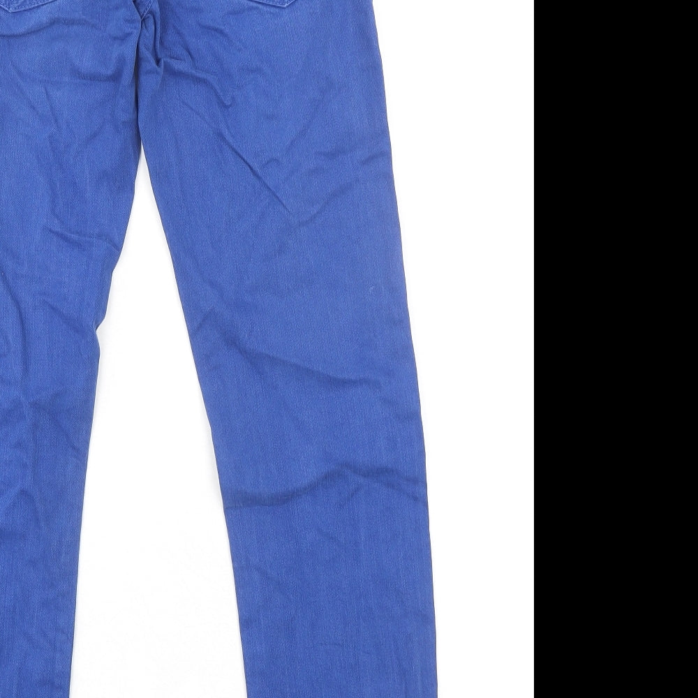 Scotch Shrunk Womens Blue Cotton Straight Jeans Size 10 L27 in Regular Zip
