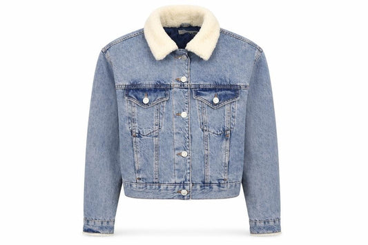 Topshop Womens Blue Jacket Size 10 Button