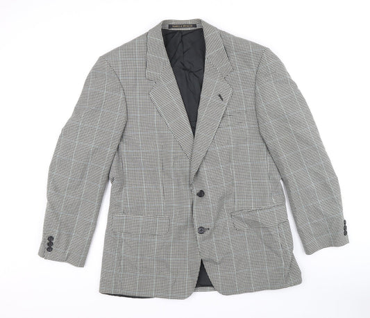 Marks and Spencer Mens Multicoloured Geometric Polyester Jacket Blazer Size 40 Regular