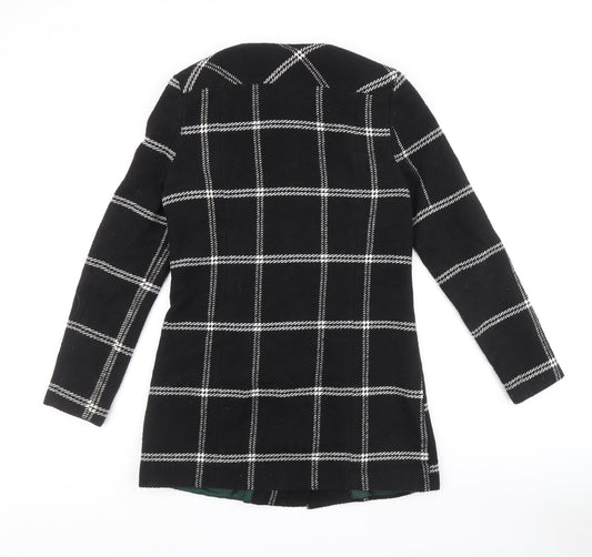 NEXT Womens Black Geometric Jacket Size 8 Zip