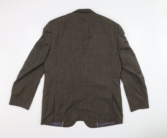 Sacoor Mens Grey Wool Jacket Blazer Size 54 Regular - Five button sleeve