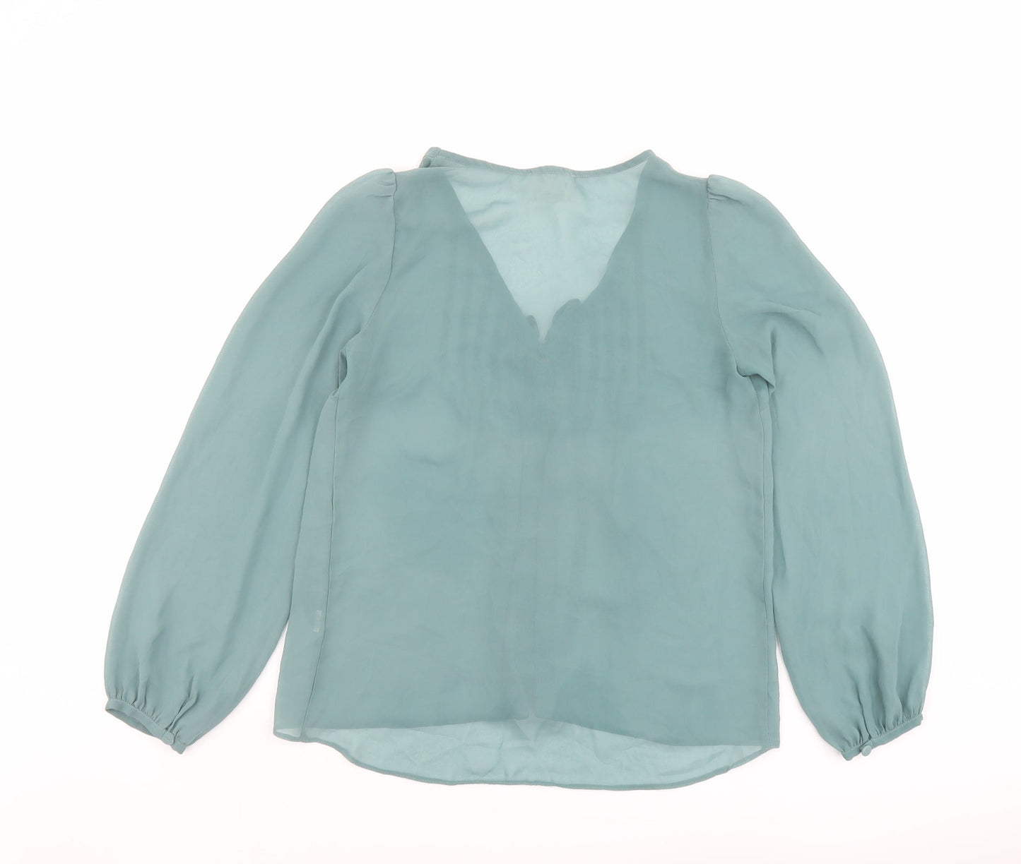 Pins & Needles Womens Green Polyester Basic Blouse Size S V-Neck