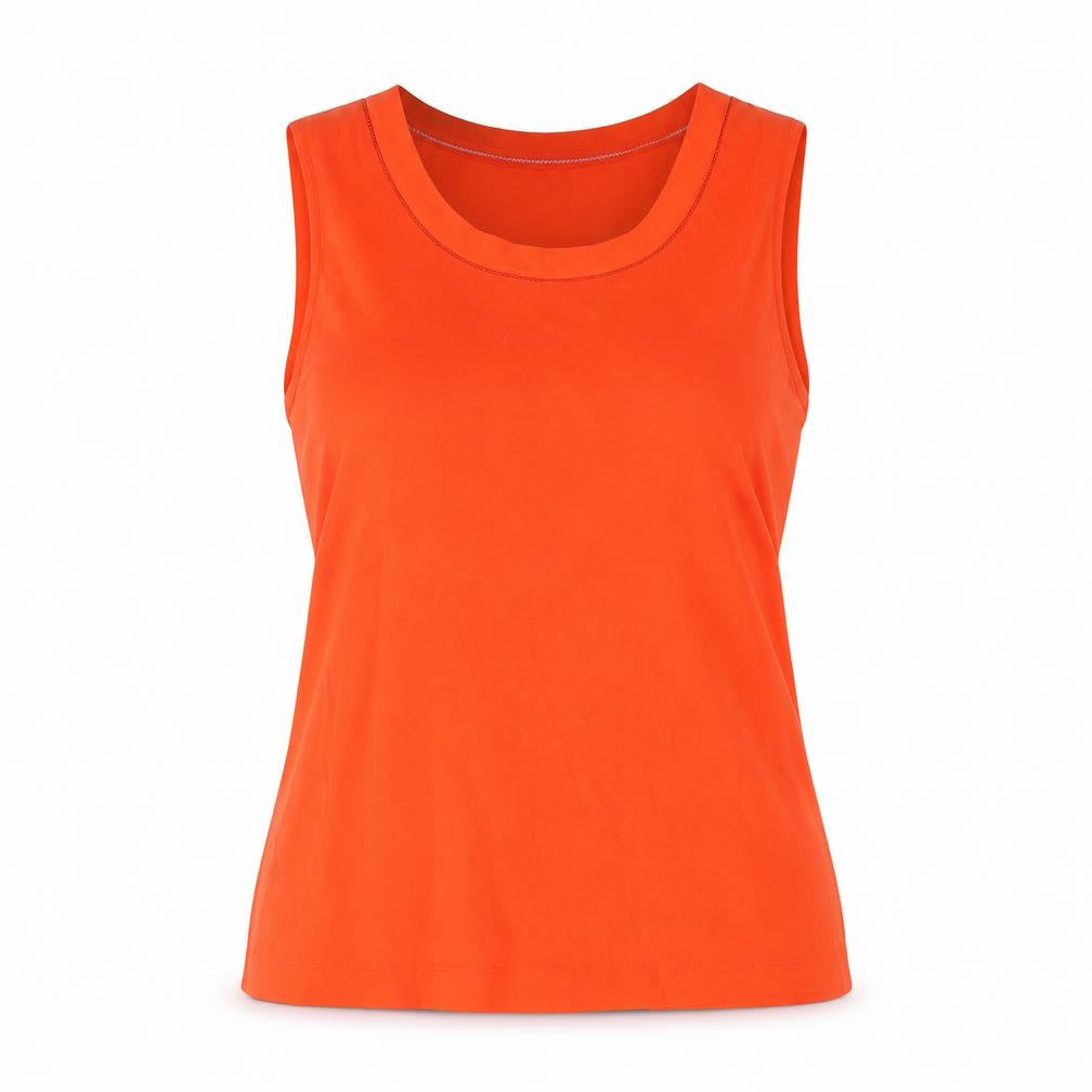 Womens UK Size L French Connection Red Polyester Tank