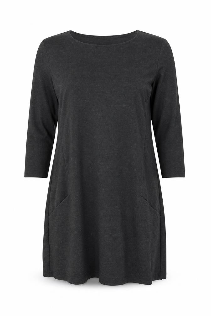 H&M Womens Grey Polyester Shift Size L Round Neck Pullover