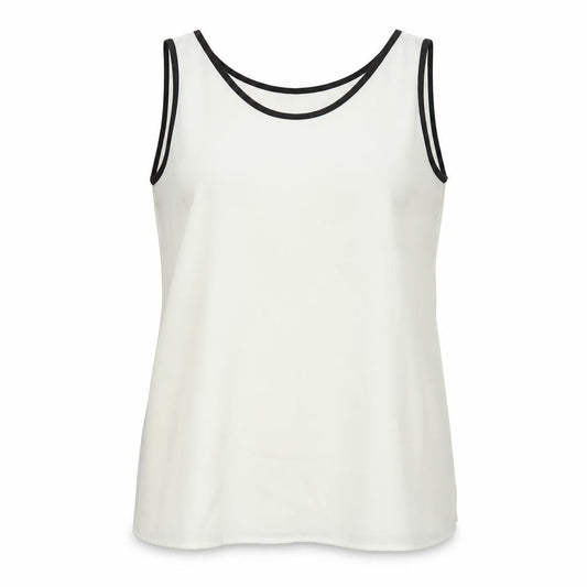 Womens UK Size 16 BASSINI Ivory Polyester Tank