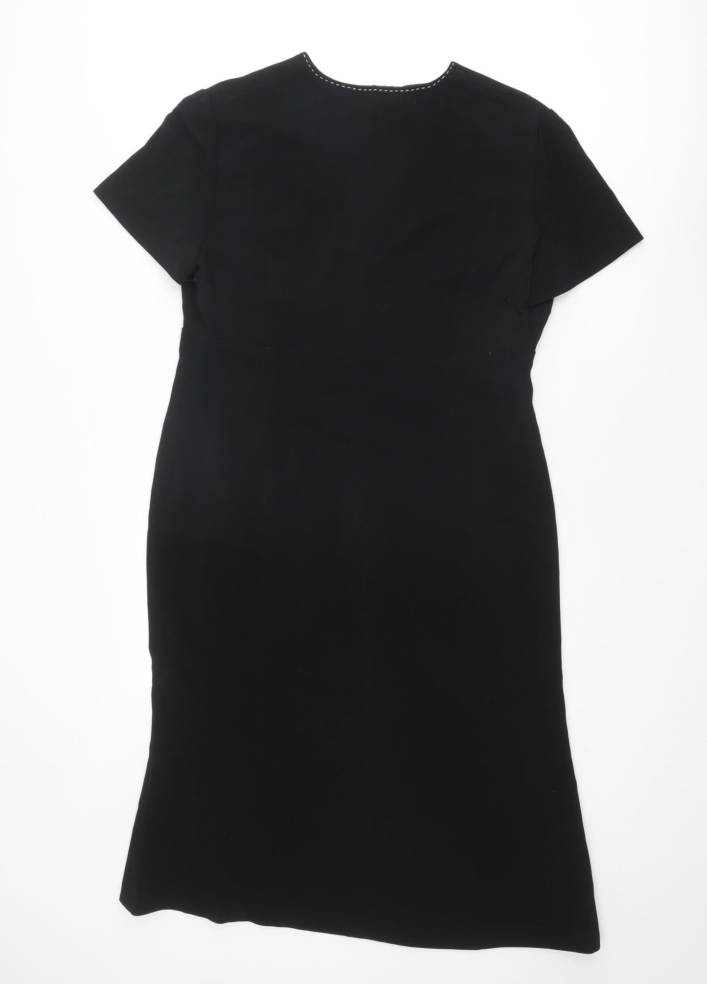 Windmoor Womens Black Polyester A-Line Size 14 V-Neck Zip