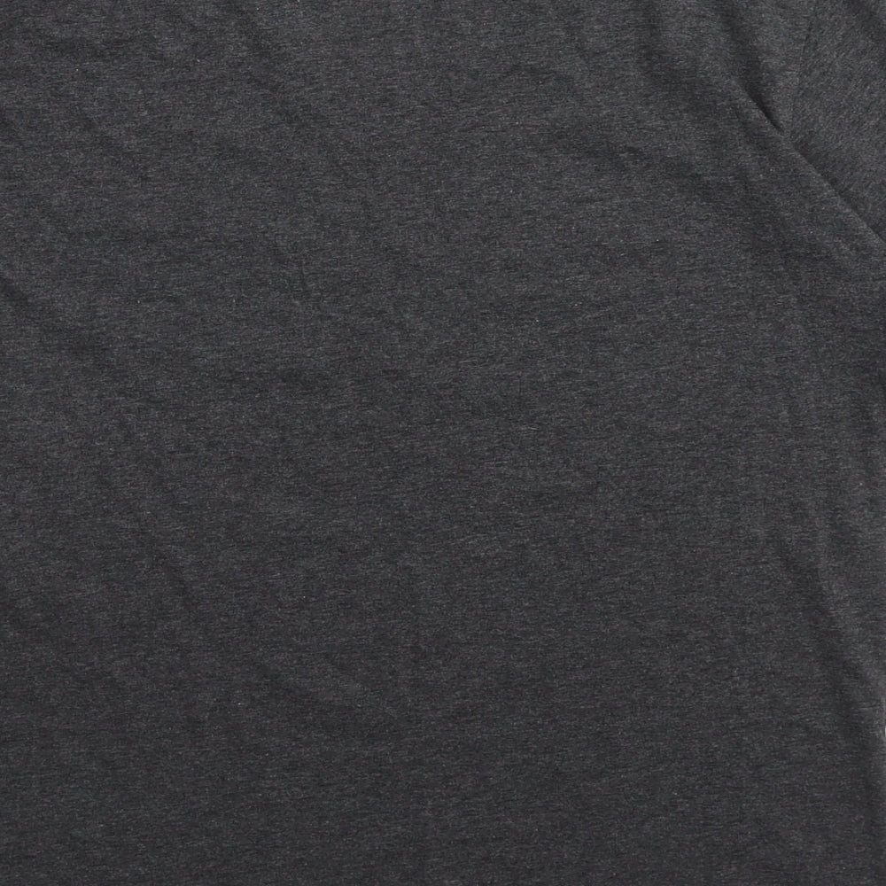 Disney Womens Grey Viscose Basic T-Shirt Size 10 Round Neck - Size 10-12