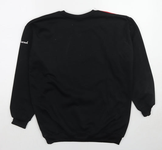 Vandanel Boys Black Colourblock Polyester Pullover Sweatshirt Size 10-11 Years Pullover - Age 10-12Years