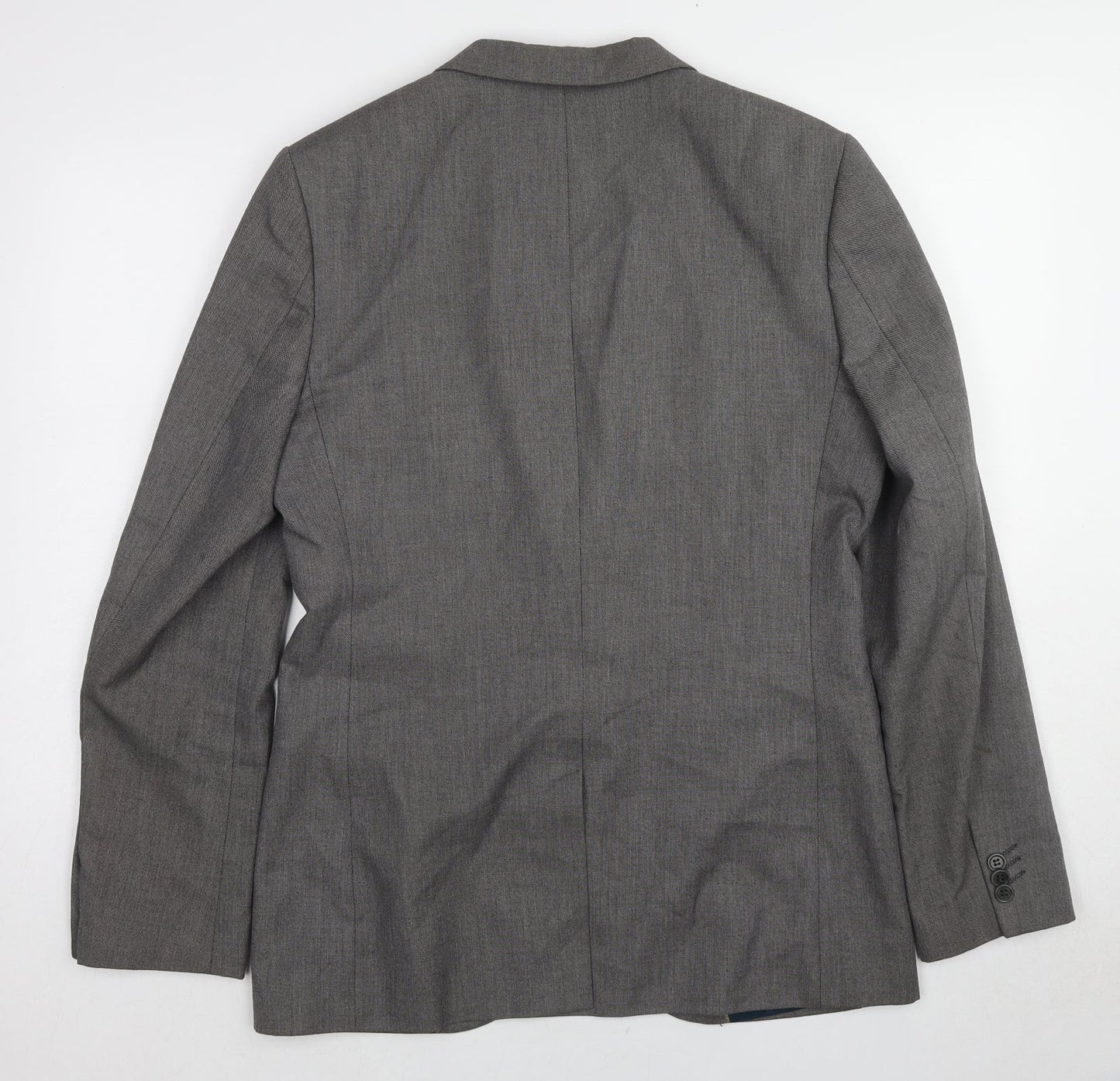 River Island Mens Grey Polyester Jacket Suit Jacket Size 40 Regular