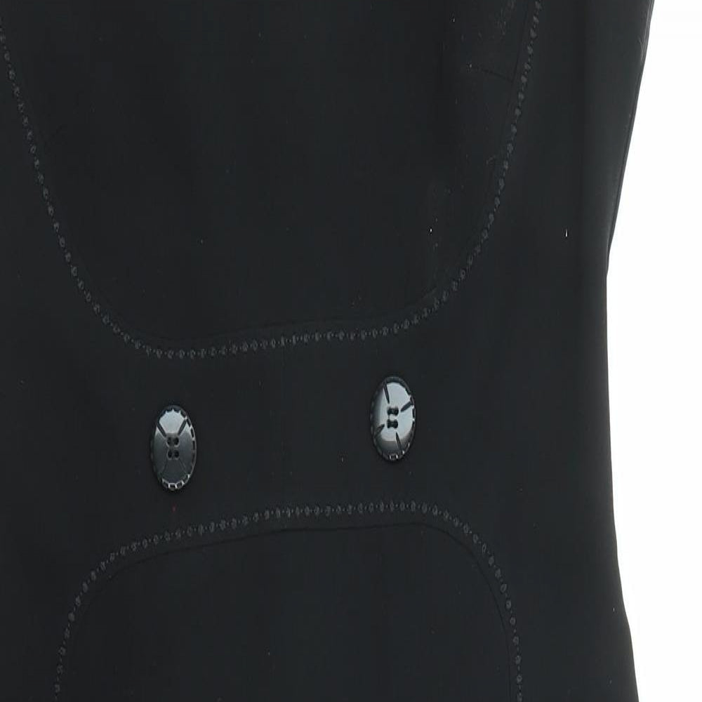 Marks and Spencer Womens Black Polyester Shift Size 8 Boat Neck Zip
