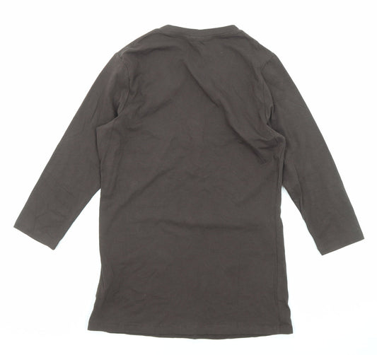 Kenneth Cole Womens Green Cotton Basic T-Shirt Size S V-Neck