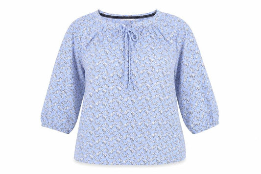 Womens UK Size M Autonomy Blue Viscose Blouse