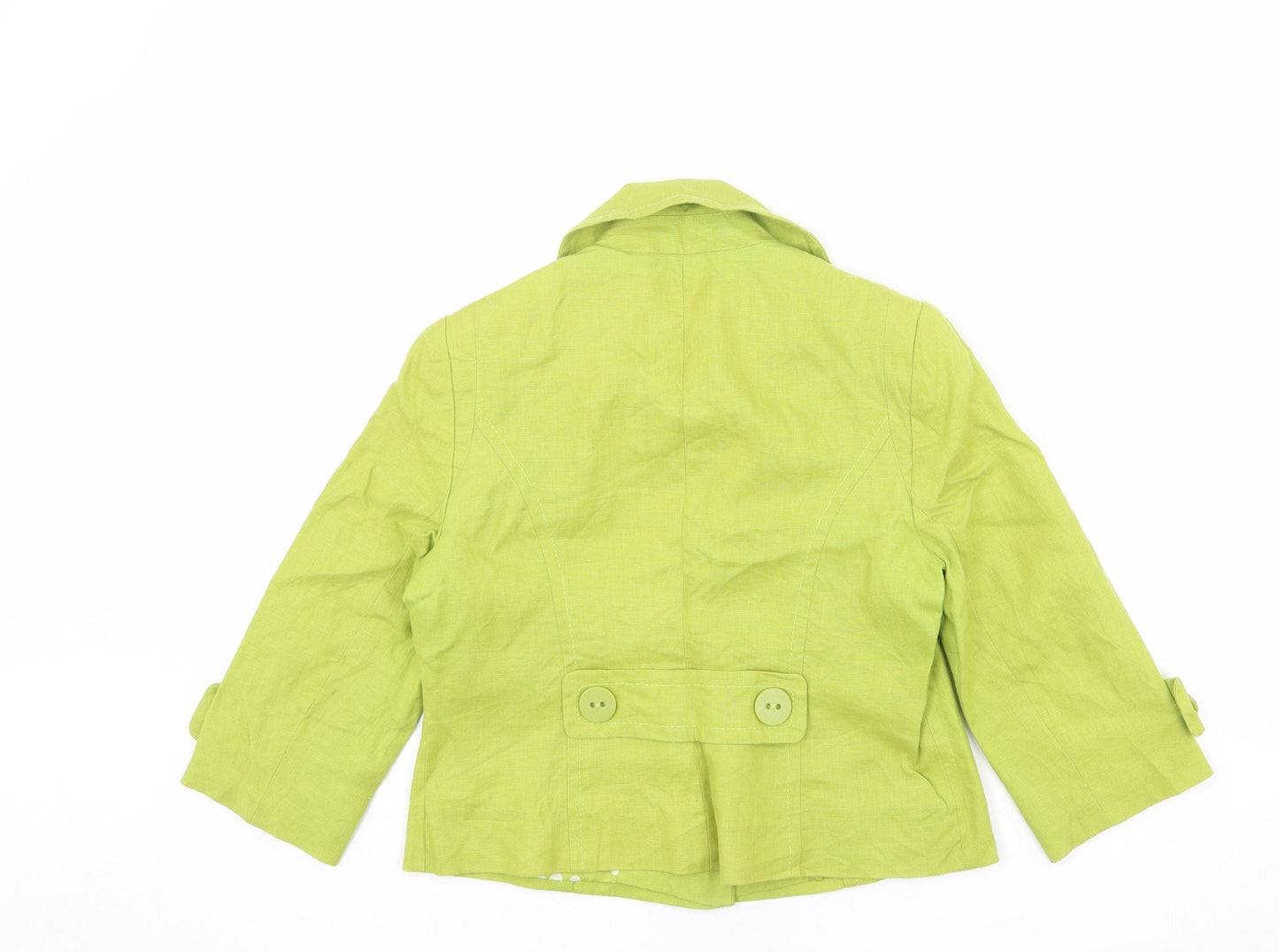 Debenhams Womens Green Jacket Blazer Size 8 Button