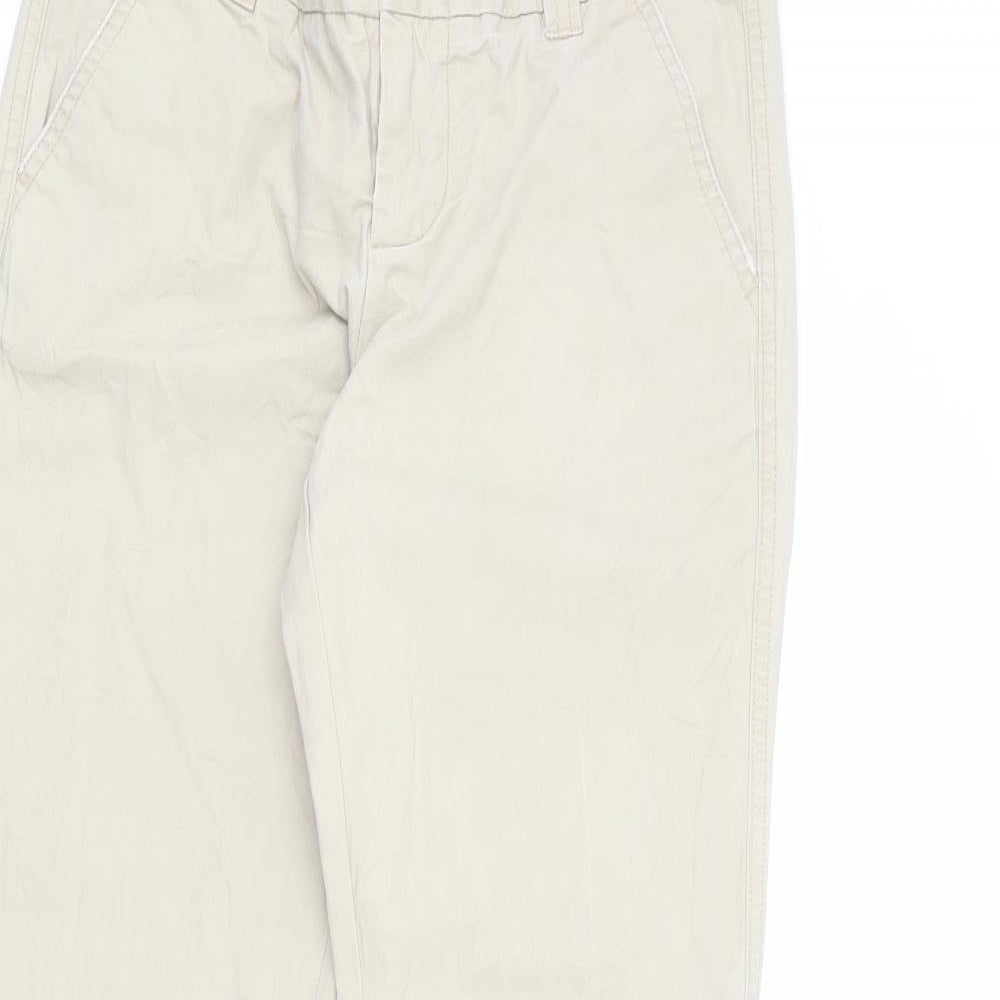 Gap Womens Beige Cotton Trousers Size 4 L31 in Regular Zip