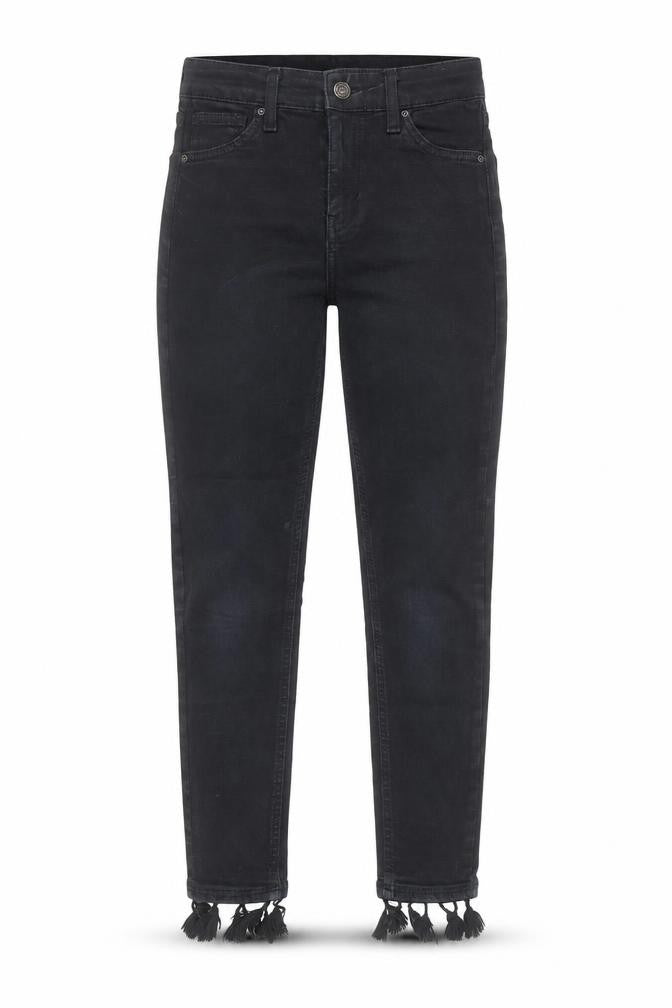 Topshop Womens Blue Cotton Tapered Jeans Size 25 in L30 in Regular Zip