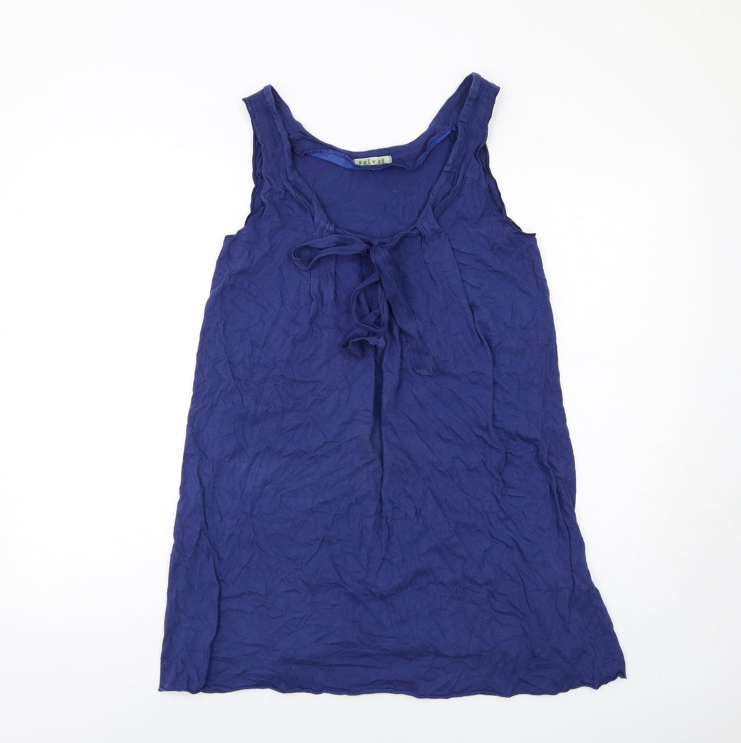 Velvet Womens Blue Cotton Basic Tank Size M Scoop Neck