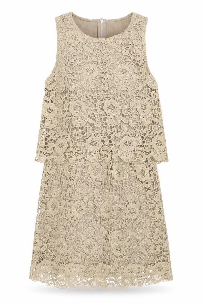 Rebellion Womens Beige Floral Polyester Shift Size M Round Neck Zip