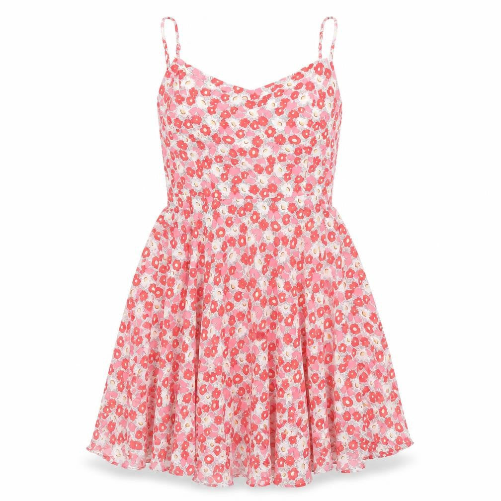 Old Navy Womens Pink Floral Rayon Slip Dress Size M V-Neck Zip
