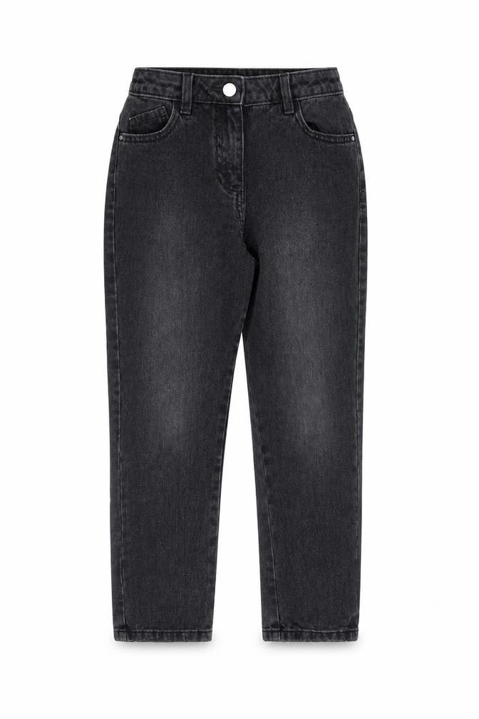 NEXT Girls Grey 100% Cotton Skinny Jeans Size 10 Years L21 in Regular Zip