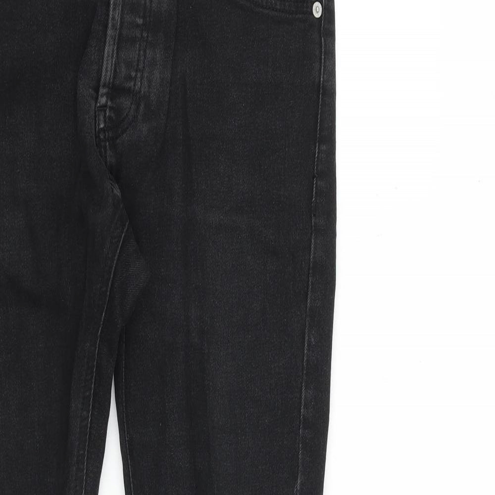 Topman Mens Grey Cotton Skinny Jeans Size 28 in L28 in Slim Zip