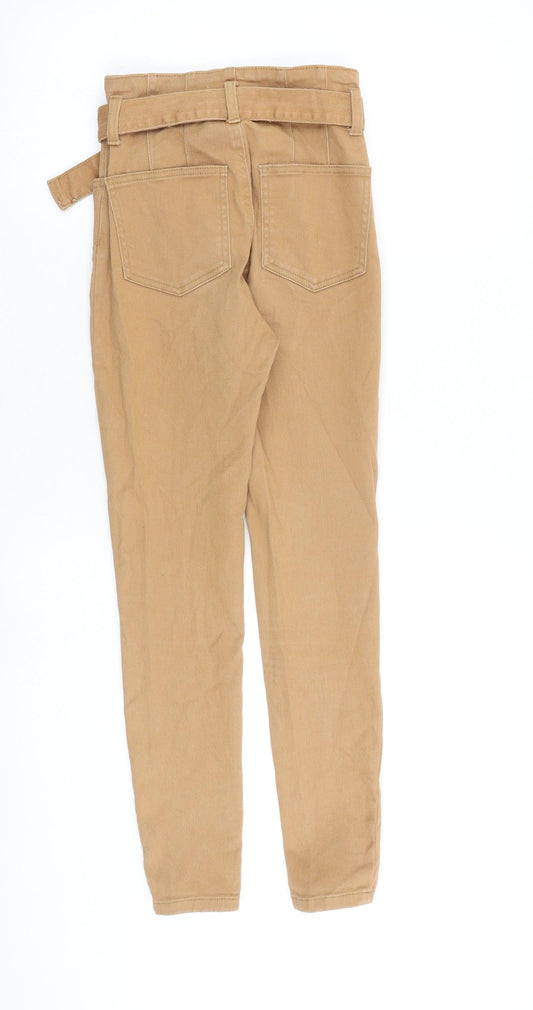 Denim & Co. Womens Brown Cotton Skinny Jeans Size 6 L27 in Regular Buckle