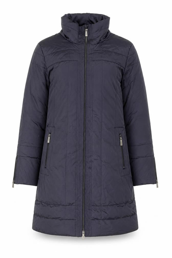 Autograph Womens Blue Overcoat Coat Size 12 Zip