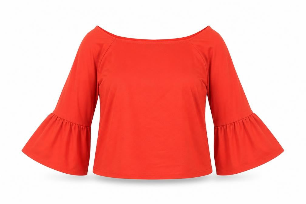 Womens UK Size XL VERO MONDA Red Polyester Blouse