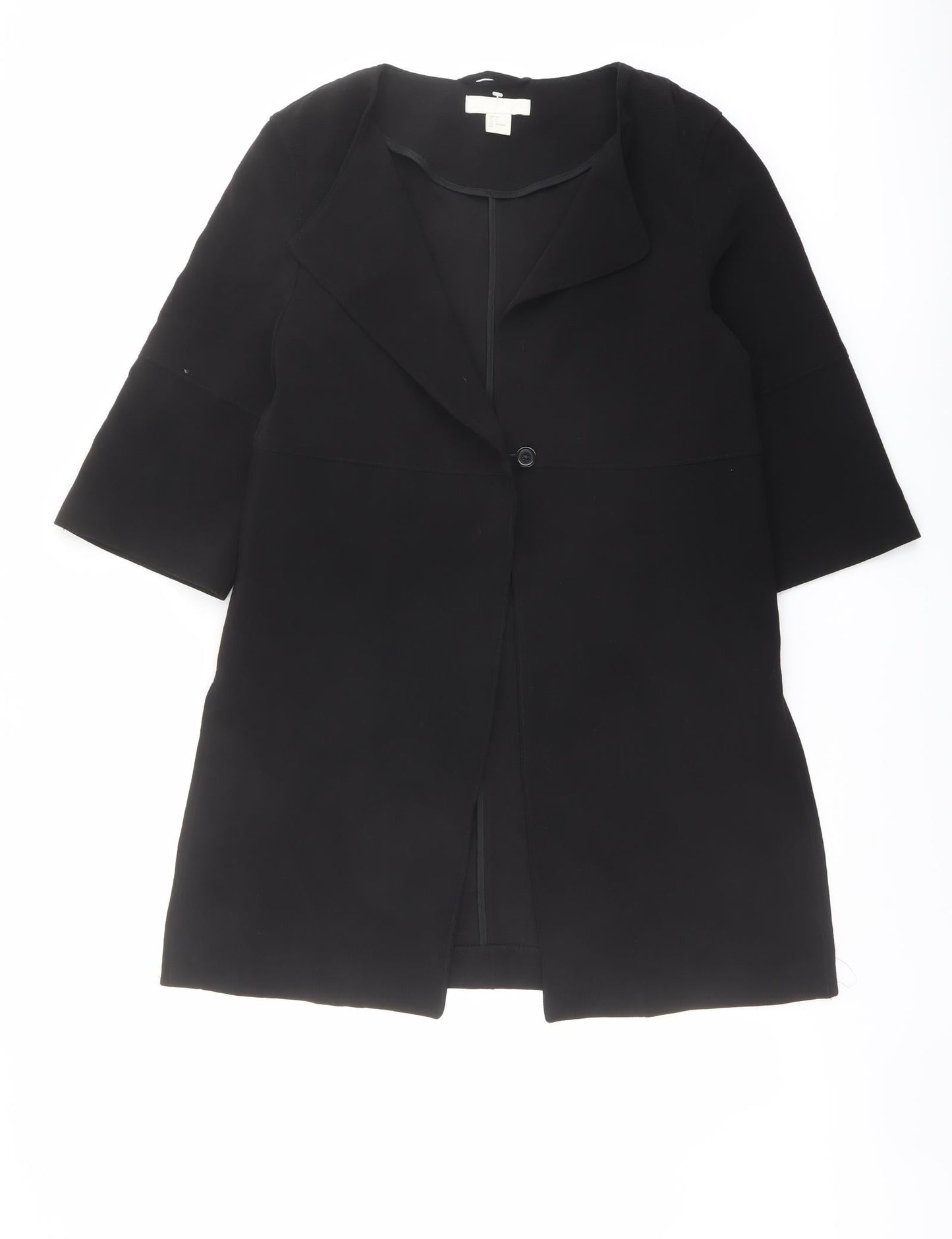 H&M Womens Black Jacket Blazer Size 6 Button