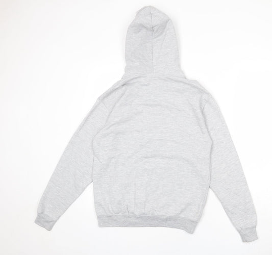 I SAW IT FIRST Womens Grey Cotton Pullover Hoodie Size S Pullover