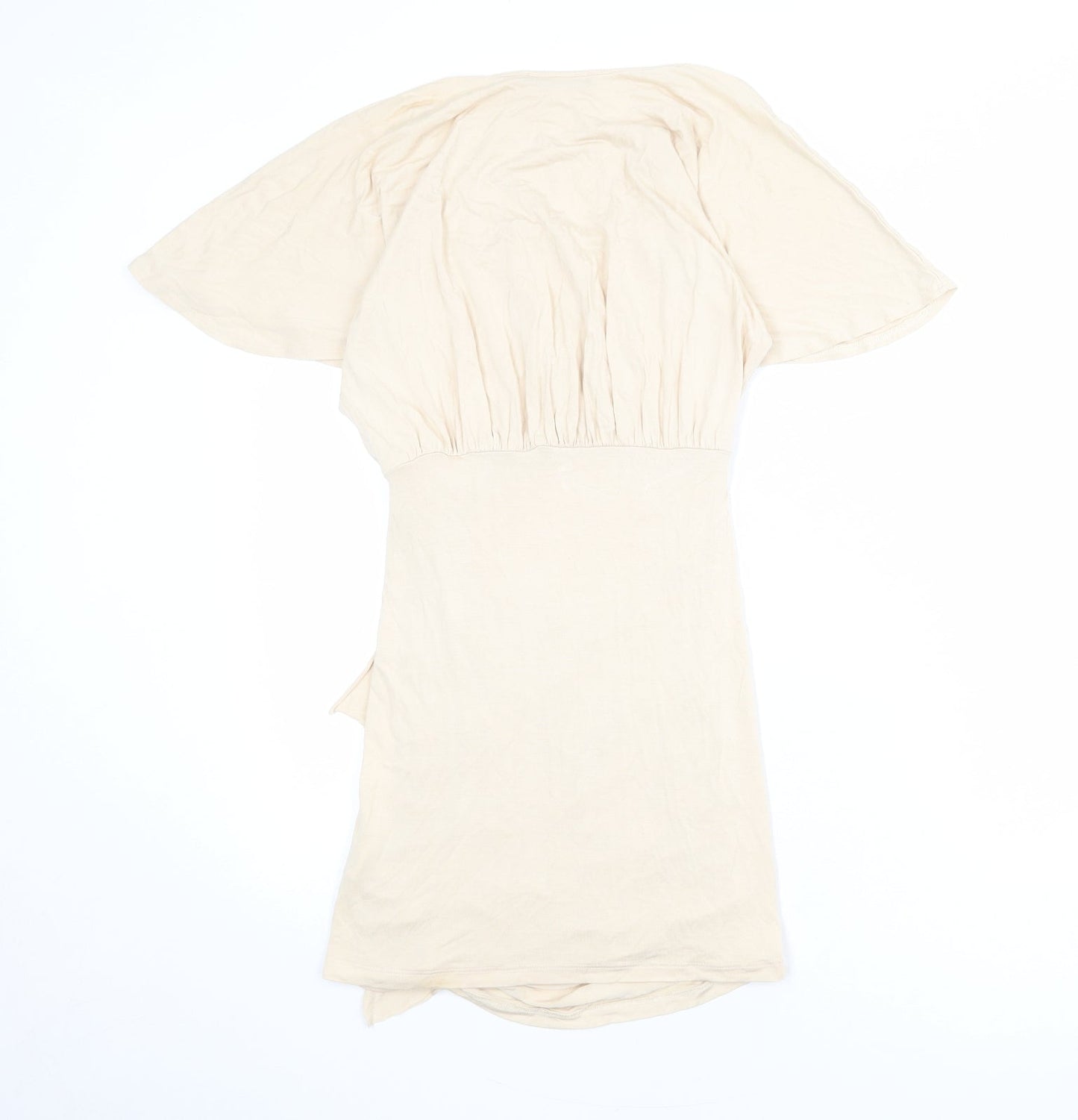 ASOS Womens Beige Viscose Mini Size 8 Cowl Neck Pullover